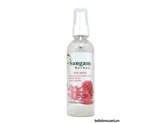 Натуральная Розовая вода (гидролат розы) Sangam Herbals 100 мл