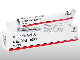 Третиноин гель 0,025% ( Tretinoin Gel USP A-Ret Gel 0,025% Menarini ) 20 гр