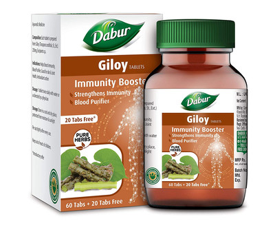 Гилой ( Гудучи ) для иммунитета / DABUR Giloy Tablet- Immunity Booster, 80 табл.