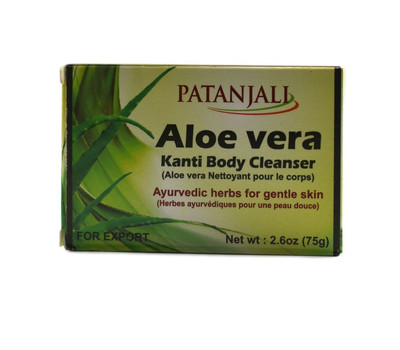 Натуральное мыло Алое вера Патанджали / ALOEVERA KANTI Body Cleanser, Patanjali, 75 гр