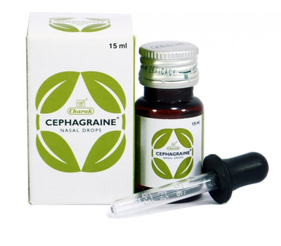 Сефагрейн капли от заложенности носа / Cephagraine nasal drops , Charak, 15мл