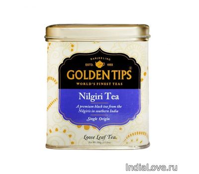 Чай Нилгири , Цельный Лист В Банке / Golden Tips Nilgiri Black Tea Tin Can, 100 гр