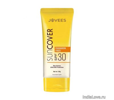 Солнцезащитный крем с сандалом для лица SPF 30 / Jovees Sun cover SPF 30 . 100 гр.
