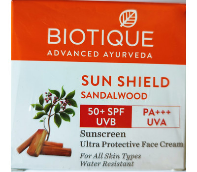 Солнцезащитный крем для лица с Сандалом SPF 50 /Bio Sandalwood 50+ SPF Uva/UVB Sunscreen Ultra protective Face Cream , 50 гр