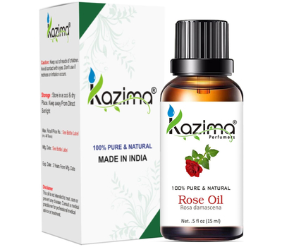 Эфирное масло розы премиум, 100% чистое, натуральное и неразбавленное масло / ROSE OIL, rosa damascena, Kazima Perfumers , 15 ml/