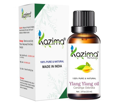 Эфирное масло иланг-иланг 100% чистое, натуральное и неразбавленное масло / Ylang Ylang Essential Oil 100% Pure, Natural & Undiluted Oil, Kazima, 15 мл.