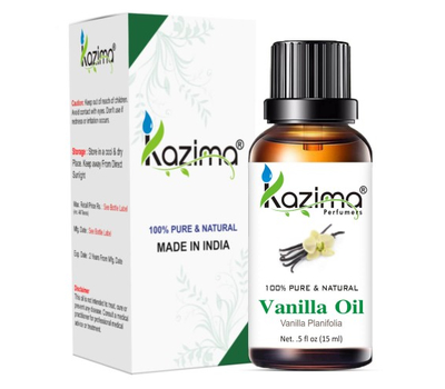 Эфирное масло Ванили 100% чистое, натуральное и неразбавленное масло / Vanilla Essential Oil 100% Pure, Natural & Undiluted Oil, Kazima, 15 мл.