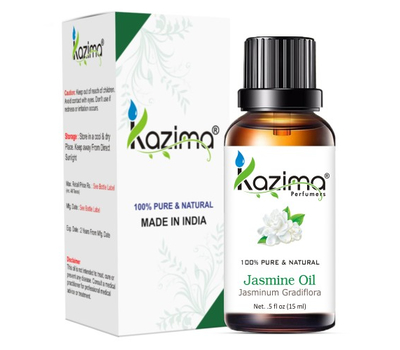 Эфирное масло жасмина 100% чистое, натуральное и неразбавленное масло / Jasmine Essential Oil 100% Pure, Natural & Undiluted Oil, Kazima, 15 мл.