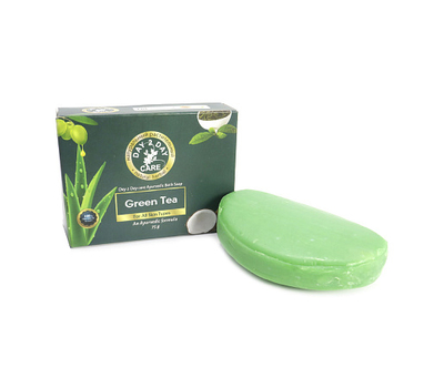 Натуральное мыло ЗЕЛЕНЫЙ ЧАЙ / Ayurvedic Bath Soap GREEN TEA, For All Skin Types, Day 2 Day Care, 75 гр