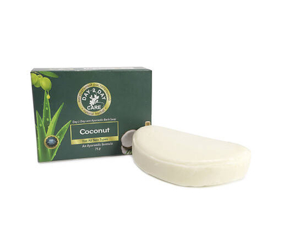 Натуральное мыло КОКОС, для всех типов кожи / Ayurvedic Bath Soap COCONUT, For All Skin Types, Day 2 Day Care, 75 гр