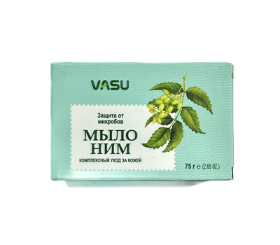 МЫЛО НИМ, антибактериальное, Васу / Germ Protection NEEM SOAP, Vasu , 75 гр
