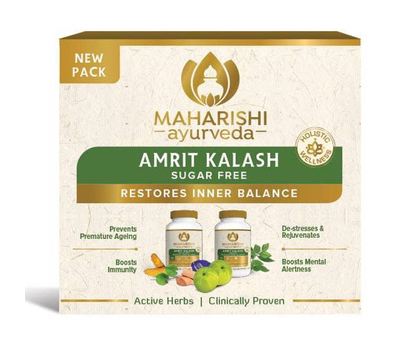 АМРИТ КАЛАШ для иммунитета без сахара Махариши / Amrit Kalash sugar free Maharishi 60 табл + 60 табл