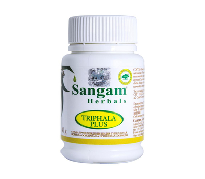 Трифала плюс чурна (порошок) Сангам / Triphala Plus, Sangam Herbals, 40 гр.
