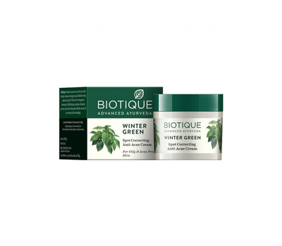 Противовоспалительный крем для борьбы с прыщами и угрями / Bio Winter Green Biotique 15 гр.