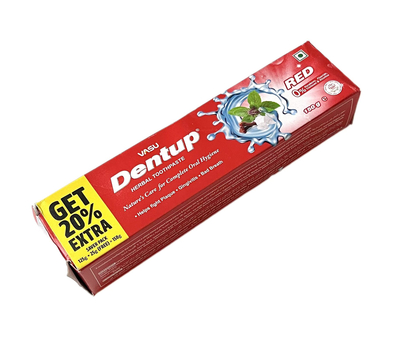Зубная паста на травах Дентап РЭД Васу, красная / DENTUP Herbal Toothpaste, RED, Vasu 150 гр