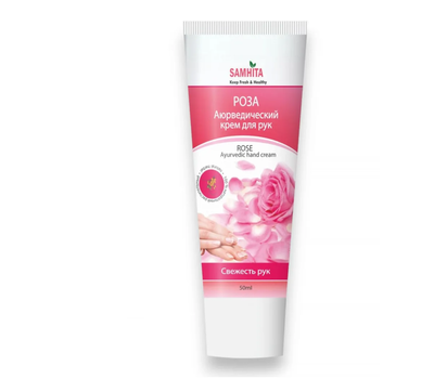 Крем для рук РОЗА, Самхита / ROSE Ayurvedic Hand Cream, Samhita, 50 мл.