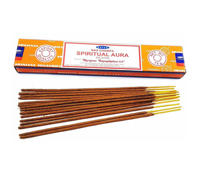 Nag Champa SPIRITUAL AURA Incense, Satya (Благовония НАГ ЧАМПА ДУХОВНАЯ АУРА, Сатья), 15 г.